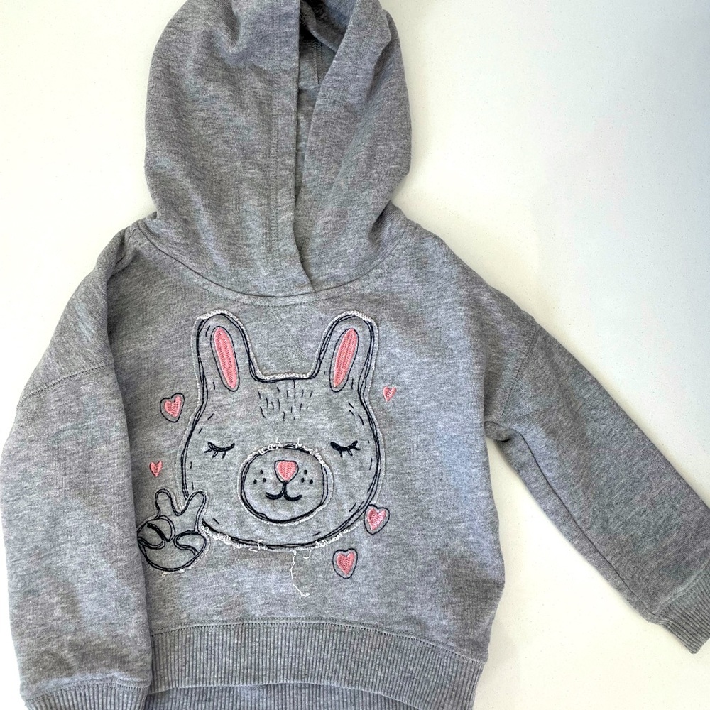 Little girls - Grey hoodie - size 3 -